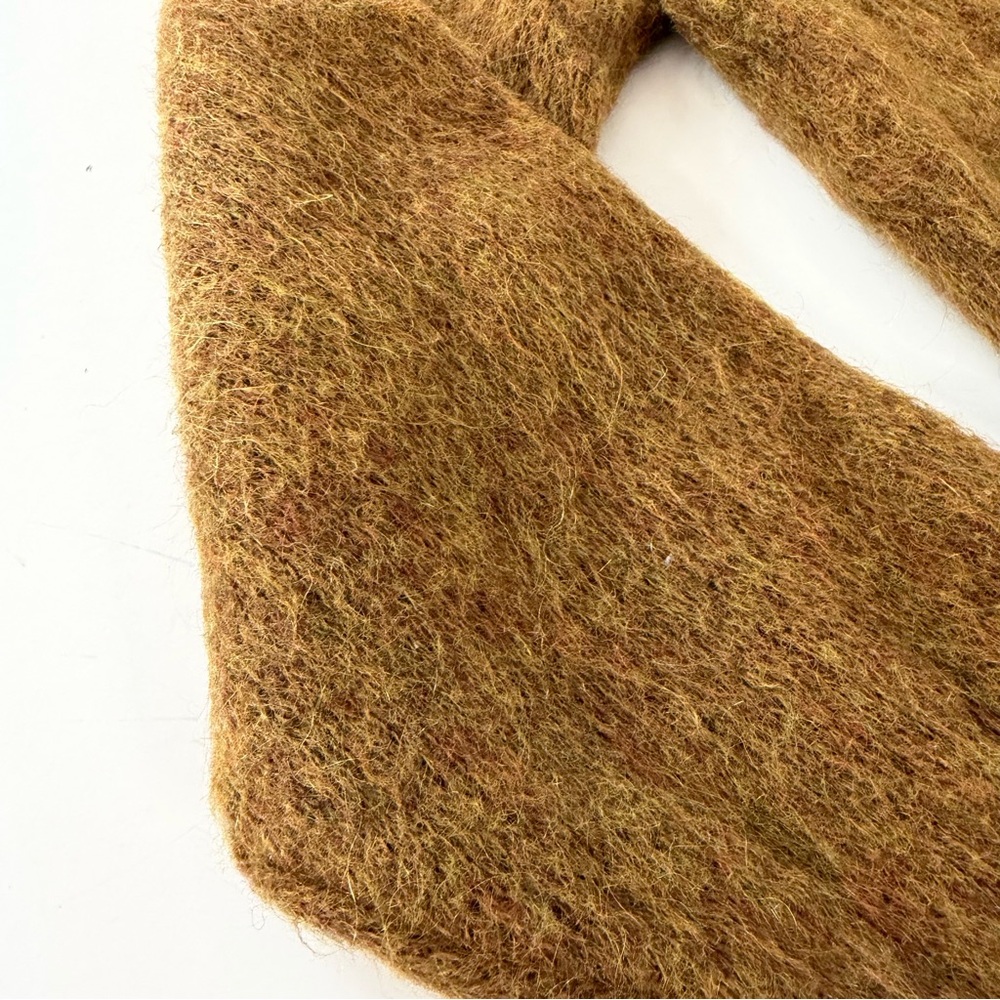 VTG 1960s Wool Mohair Fuzzy Cardigan Kurt Cobain Grunge Sweater Sz Small - Picture 5 of 11